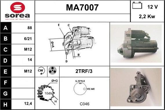 Sera MA7007 - Motorino d'avviamento autozon.pro