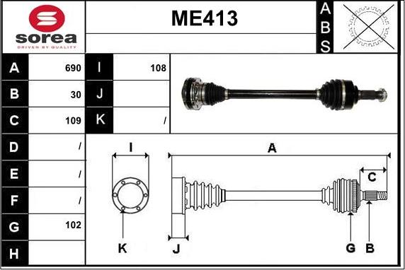 Sera ME413 - Albero motore / Semiasse autozon.pro