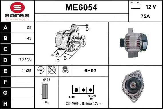 Sera ME6054 - Alternatore autozon.pro