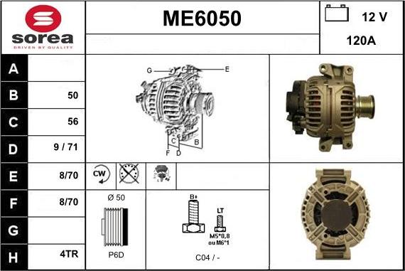 Sera ME6050 - Alternatore autozon.pro