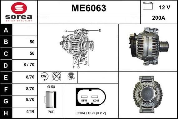 Sera ME6063 - Alternatore autozon.pro