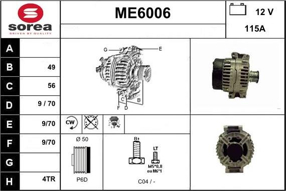 Sera ME6006 - Alternatore autozon.pro