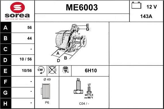 Sera ME6003 - Alternatore autozon.pro