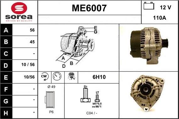 Sera ME6007 - Alternatore autozon.pro