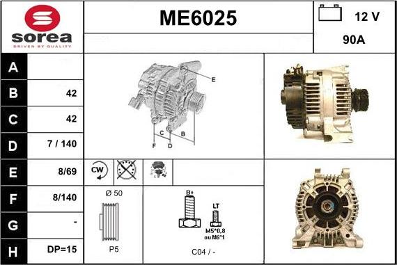 Sera ME6025 - Alternatore autozon.pro