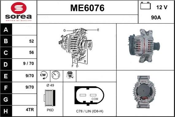 Sera ME6076 - Alternatore autozon.pro