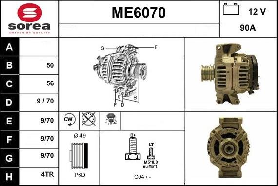 Sera ME6070 - Alternatore autozon.pro