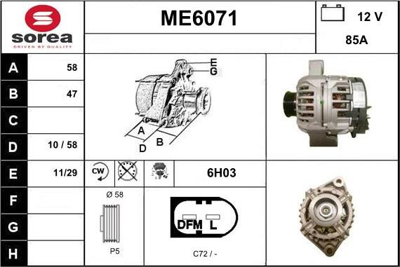 Sera ME6071 - Alternatore autozon.pro