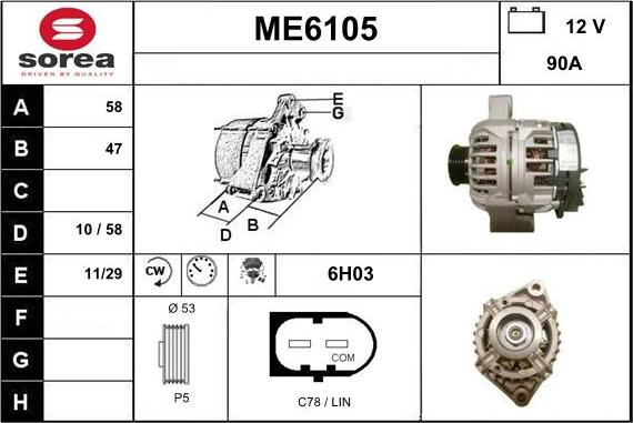 Sera ME6105 - Alternatore autozon.pro