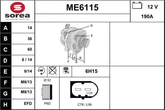 Sera ME6115 - Alternatore autozon.pro