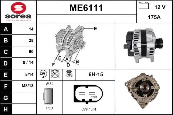 Sera ME6111 - Alternatore autozon.pro