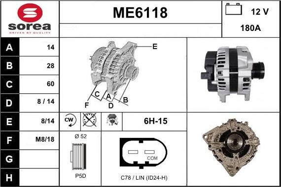 Sera ME6118 - Alternatore autozon.pro