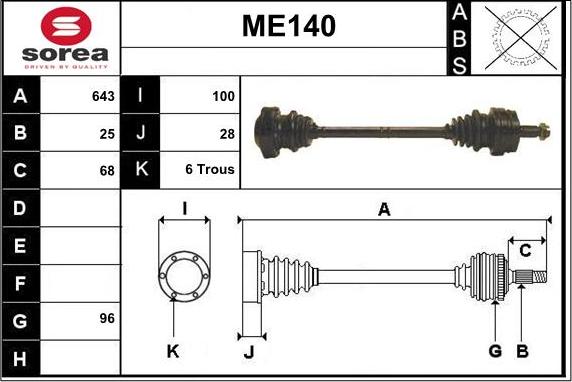 Sera ME140 - Albero motore / Semiasse autozon.pro