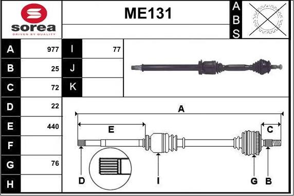 Sera ME131 - Albero motore / Semiasse autozon.pro