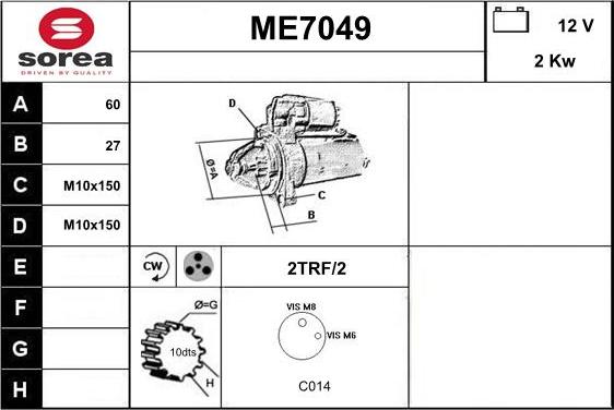 Sera ME7049 - Motorino d'avviamento autozon.pro