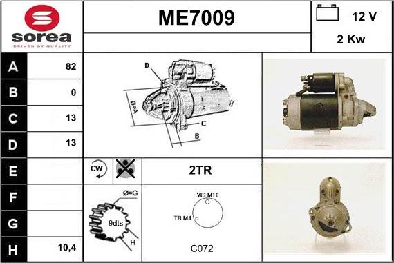 Sera ME7009 - Motorino d'avviamento autozon.pro