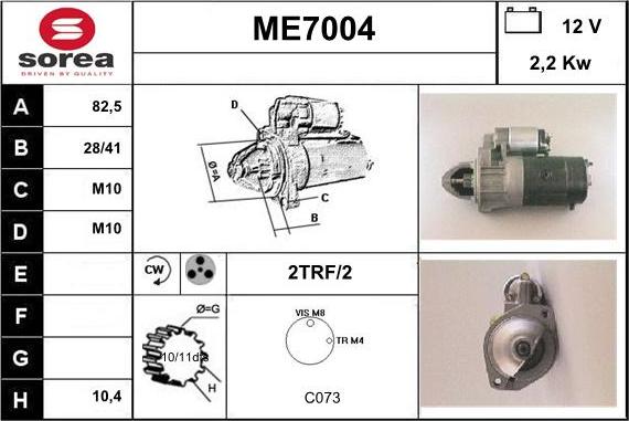 Sera ME7004 - Motorino d'avviamento autozon.pro