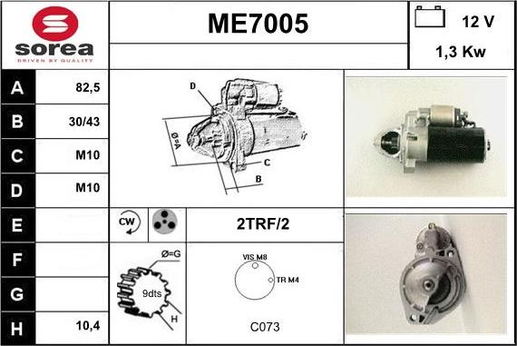 Sera ME7005 - Motorino d'avviamento autozon.pro