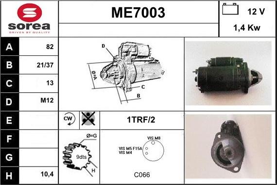 Sera ME7003 - Motorino d'avviamento autozon.pro