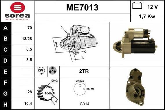 Sera ME7013 - Motorino d'avviamento autozon.pro