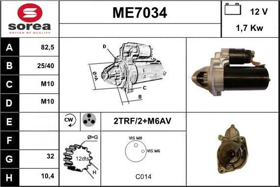 Sera ME7034 - Motorino d'avviamento autozon.pro