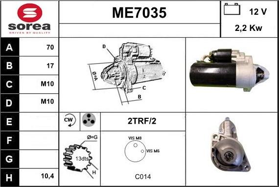 Sera ME7035 - Motorino d'avviamento autozon.pro