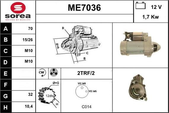 Sera ME7036 - Motorino d'avviamento autozon.pro