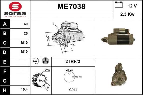 Sera ME7038 - Motorino d'avviamento autozon.pro