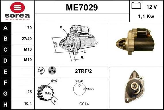 Sera ME7029 - Motorino d'avviamento autozon.pro