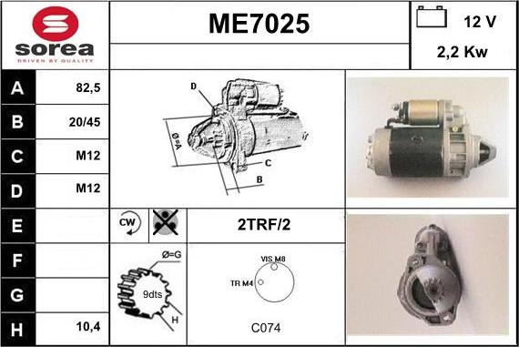 Sera ME7025 - Motorino d'avviamento autozon.pro