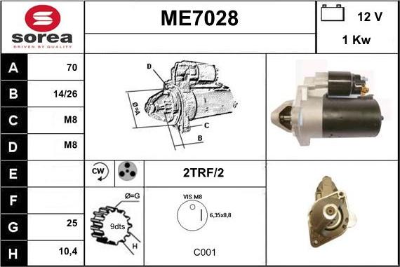 Sera ME7028 - Motorino d'avviamento autozon.pro