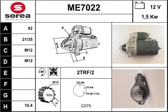 Sera ME7022 - Motorino d'avviamento autozon.pro