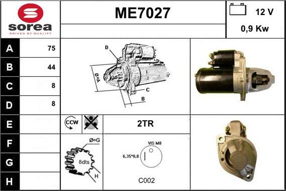 Sera ME7027 - Motorino d'avviamento autozon.pro