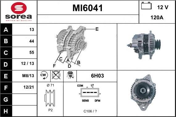 Sera MI6041 - Alternatore autozon.pro