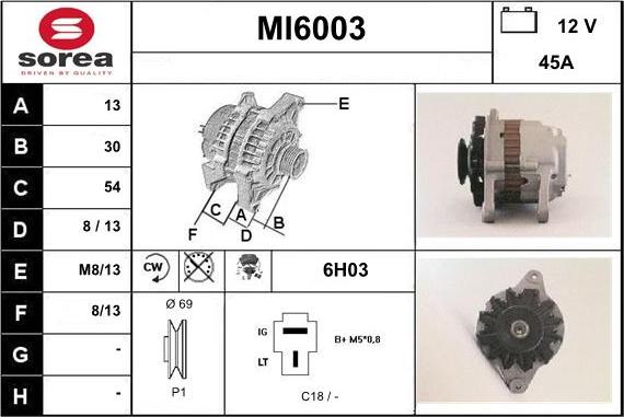 Sera MI6003 - Alternatore autozon.pro