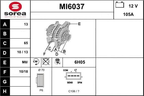 Sera MI6037 - Alternatore autozon.pro