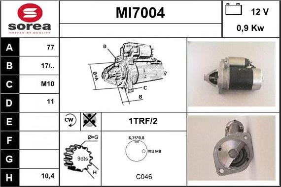 Sera MI7004 - Motorino d'avviamento autozon.pro