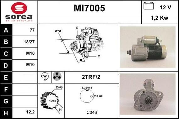 Sera MI7005 - Motorino d'avviamento autozon.pro