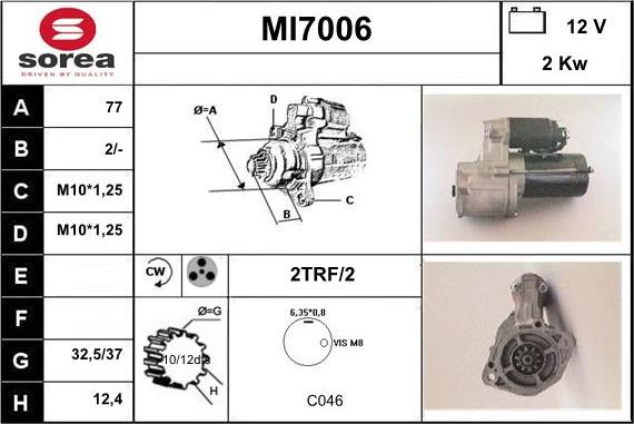 Sera MI7006 - Motorino d'avviamento autozon.pro