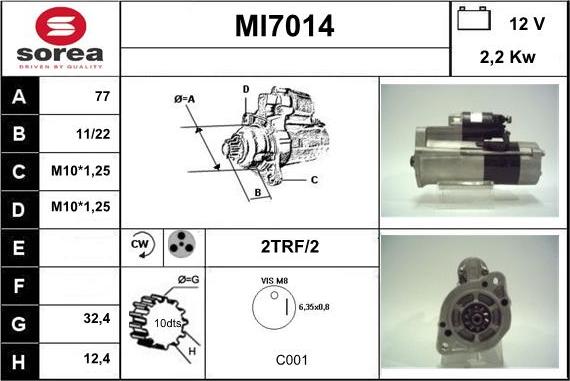 Sera MI7014 - Motorino d'avviamento autozon.pro