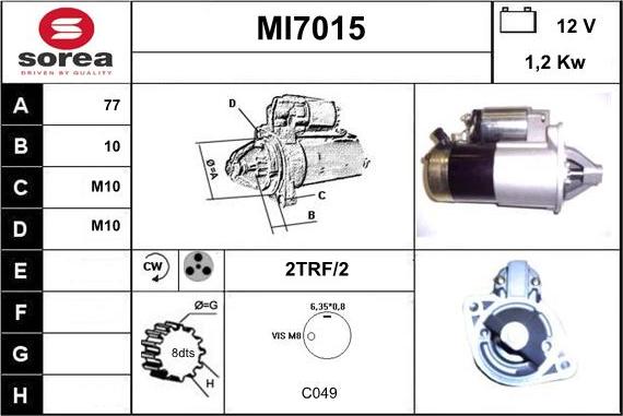 Sera MI7015 - Motorino d'avviamento autozon.pro