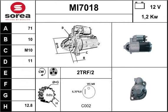 Sera MI7018 - Motorino d'avviamento autozon.pro