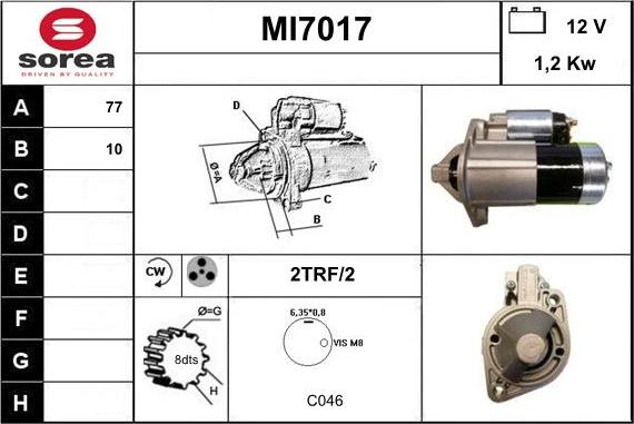 Sera MI7017 - Motorino d'avviamento autozon.pro