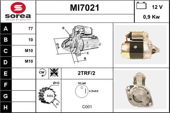 Sera MI7021 - Motorino d'avviamento autozon.pro