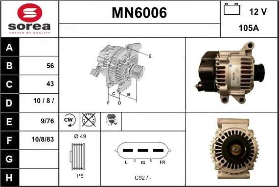 Sera MN6006 - Alternatore autozon.pro