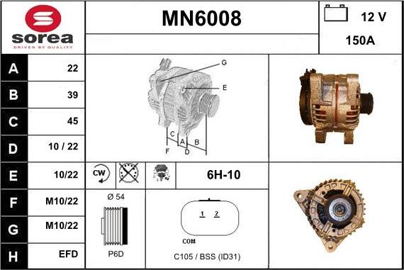 Sera MN6008 - Alternatore autozon.pro