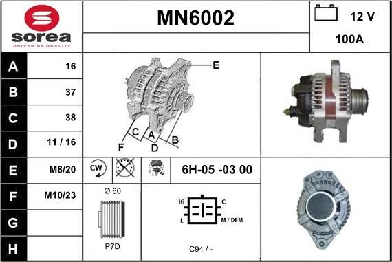 Sera MN6002 - Alternatore autozon.pro