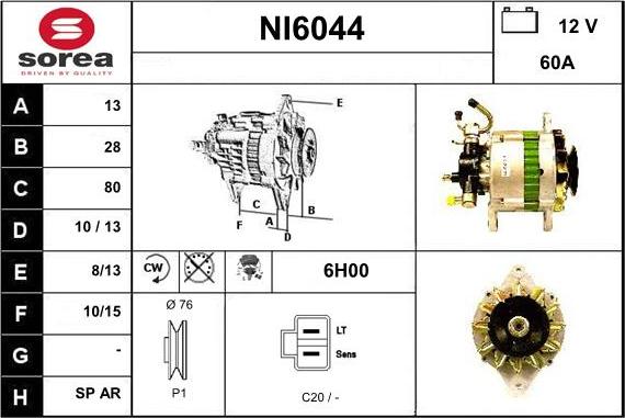 Sera NI6044 - Alternatore autozon.pro