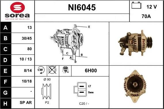 Sera NI6045 - Alternatore autozon.pro