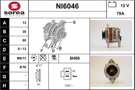 Sera NI6046 - Alternatore autozon.pro